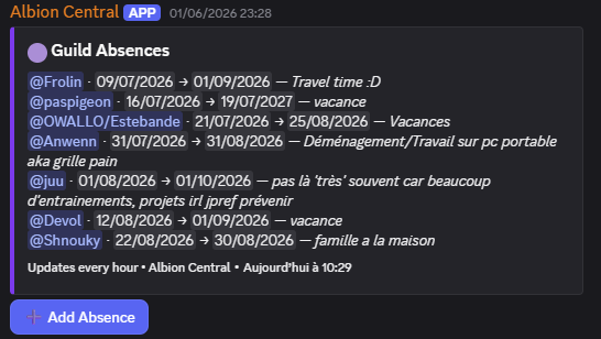 Absence embed
